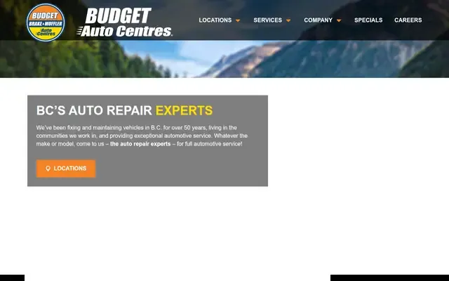 Budget Brake & Muffler Auto Centres website